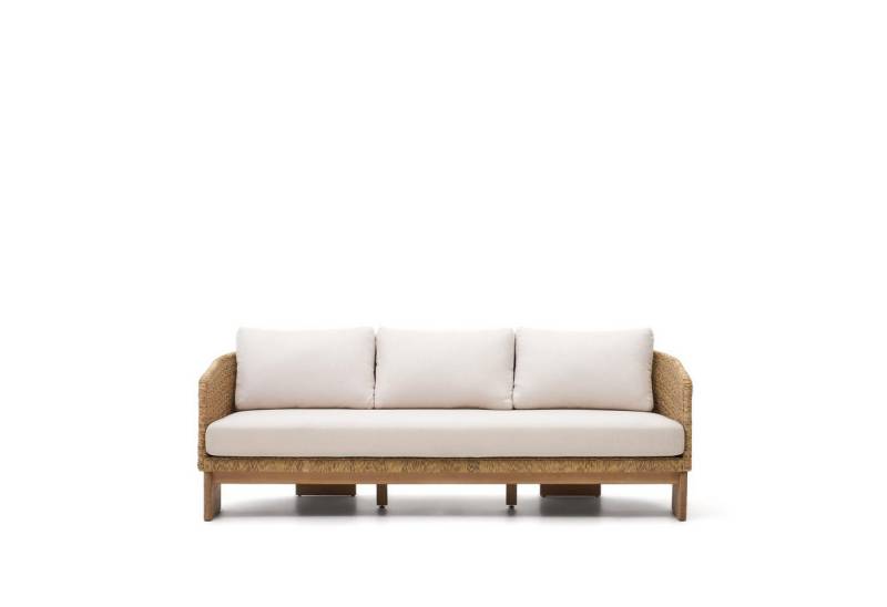 Natur24 Sofa 3-Sitzer-Sofa Xoriguer 222 x 74 x 78 cm Rattan Eukalyptusholz von Natur24