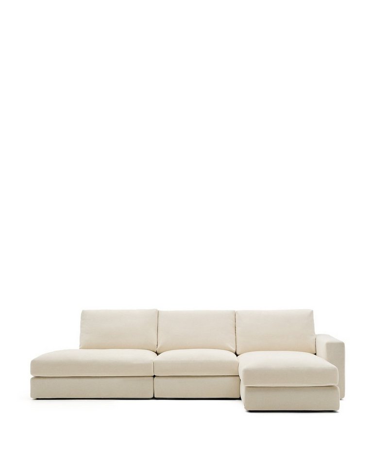 Natur24 Sofa Alea Modulares 5-Sitzer-Sofa 220 x 94 x 106 cm mit Chaiselongue rechts von Natur24