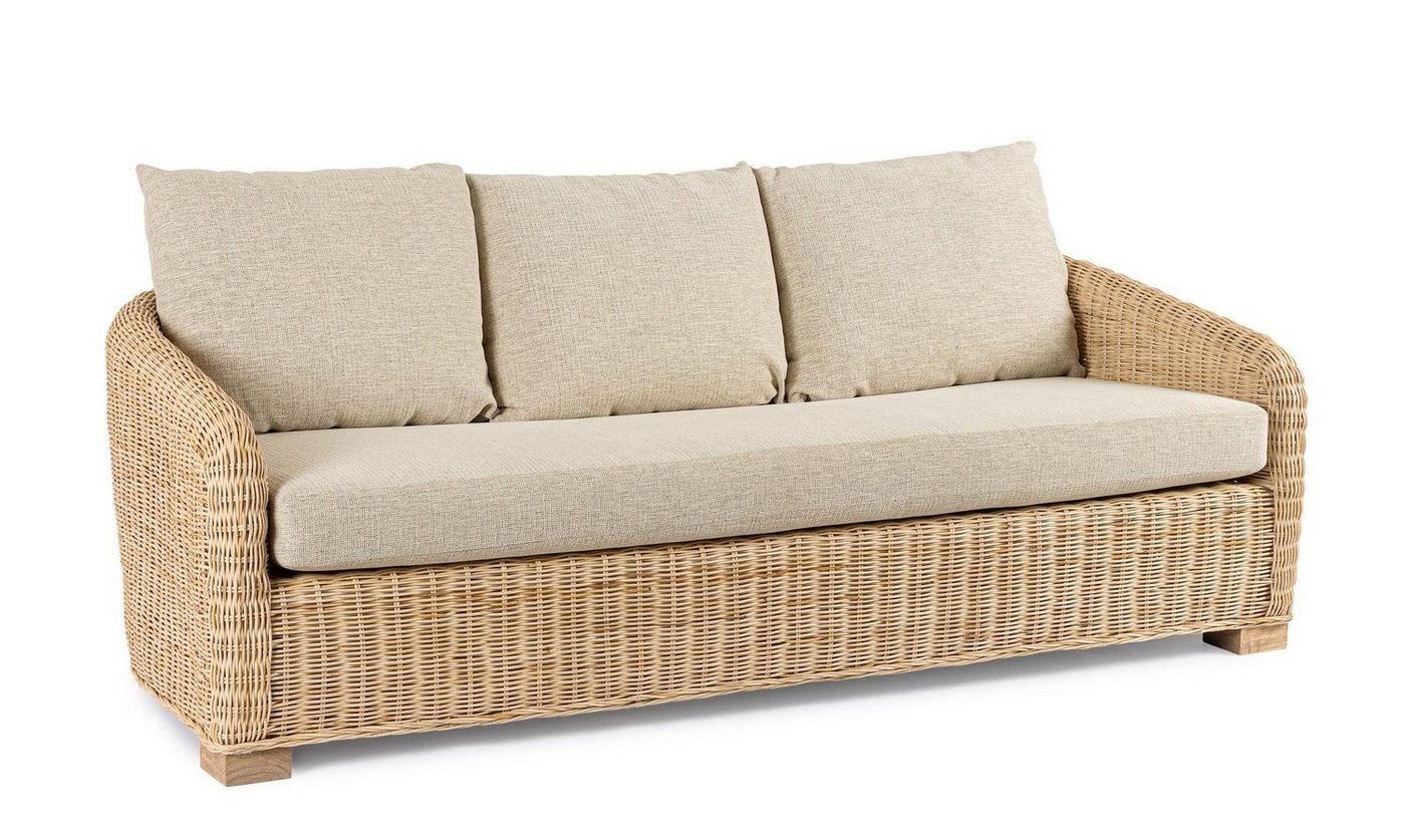 Natur24 Sofa Cadiz Sofa 3-Sitzer 190 x 63,5 x 90 cm Rattan Polyester Natur Natur24 Sofa Cadiz Sofa 3-Sitzer 190 x 63,5 x 90 cm Rattan Polyester Natur von Natur24