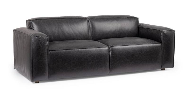 Natur24 Sofa Joseph Sofa 3-Sitzer 216 x 77 x 94 cm Polyurethan Esche Schwarz Natur24 Sofa Joseph Sofa 3-Sitzer 216 x 77 x 94 cm Polyurethan Esche Schwarz von Natur24