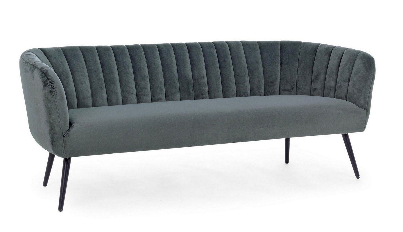Natur24 Sofa Sofa Avril 175x68x70cm Stahl Sofa Couch Polster von Natur24