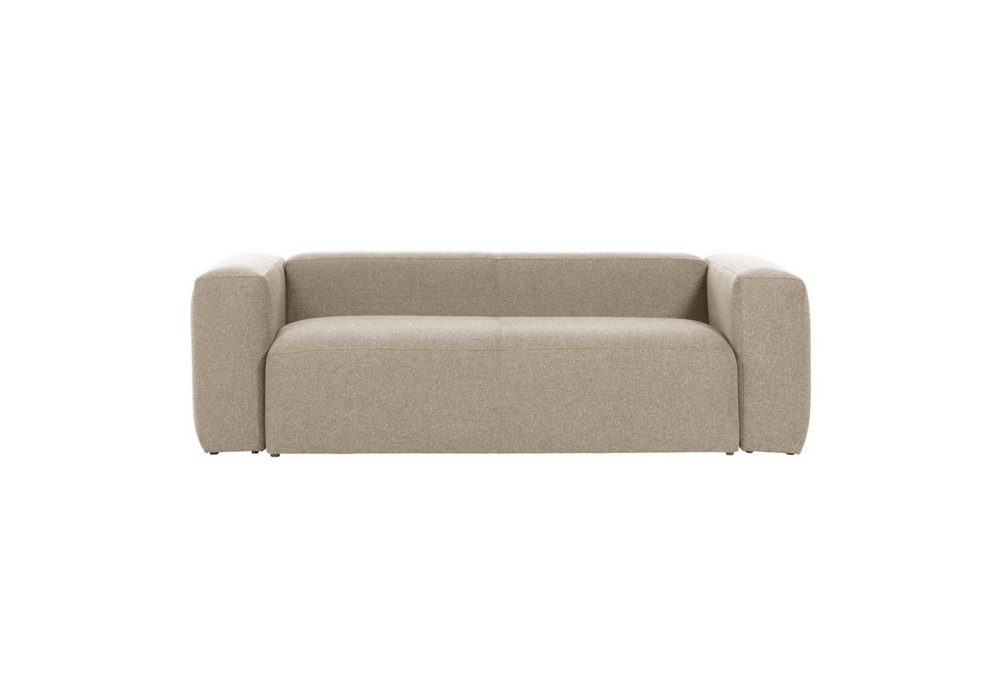 Natur24 Sofa Sofa Blok 2-Sitzer beige 210cm Couch Sitzgelegenheit von Natur24