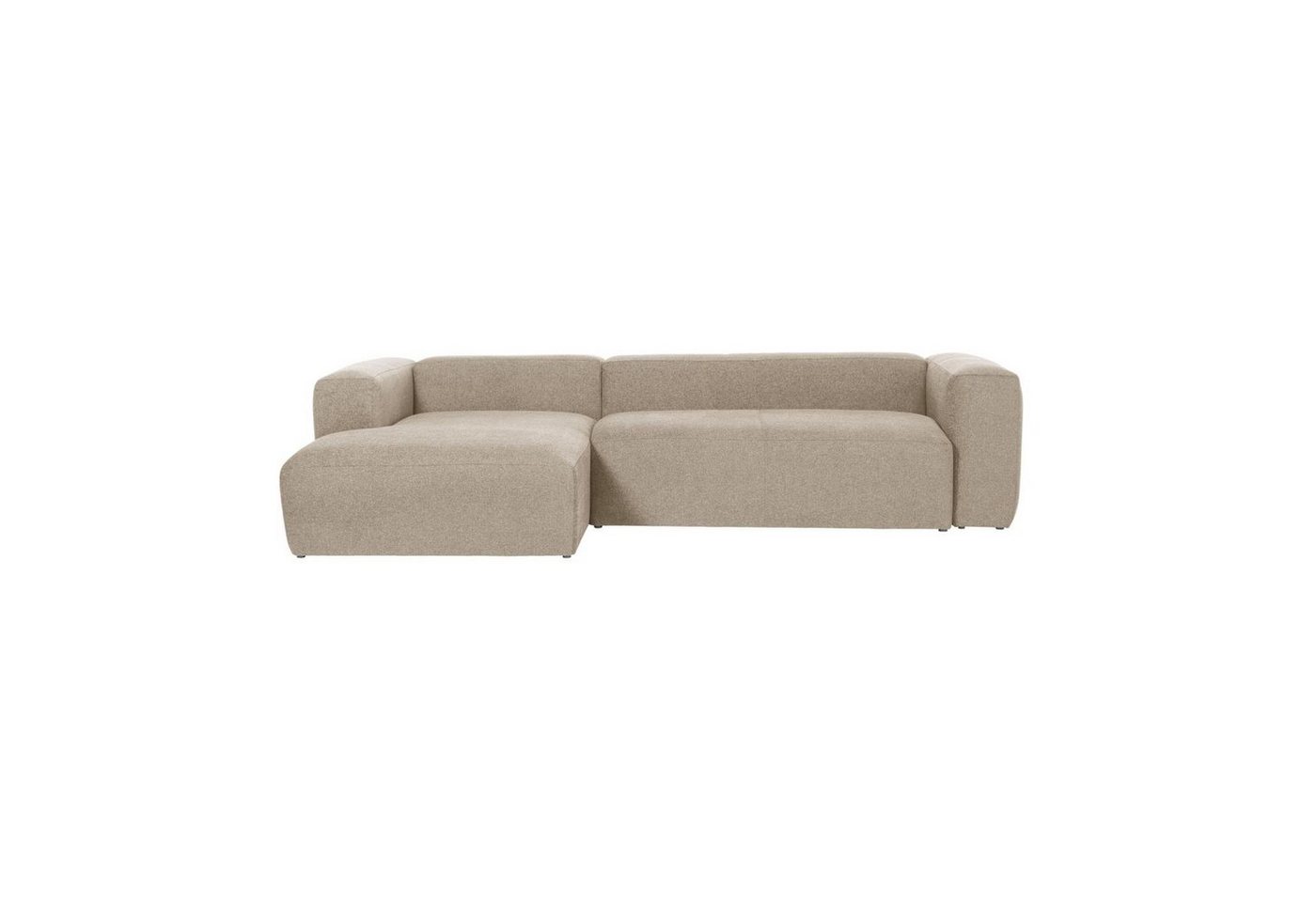 Natur24 Sofa Sofa Blok 3-Sitzer mit Longchair links in beige 300cm Couch von Natur24