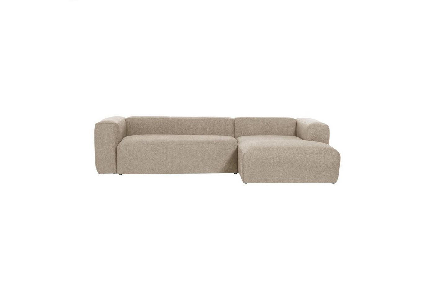 Natur24 Sofa Sofa Blok 3-Sitzer mit Longchair rechts in beige 300cm Couch von Natur24