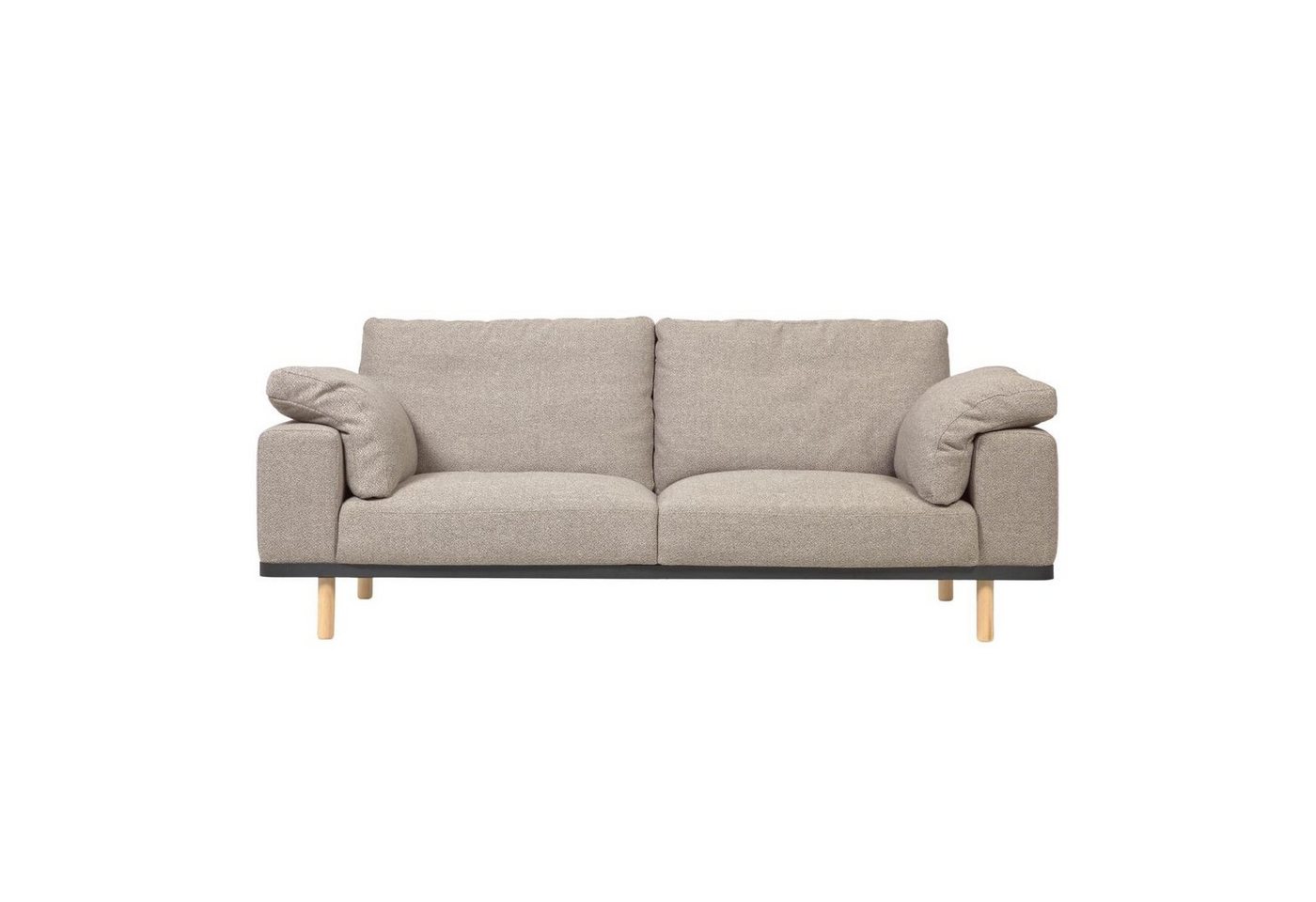 Natur24 Sofa Sofa Noa 3-Sitzer mit beigen Kissen 230cm Sitzgarnitur Couch von Natur24