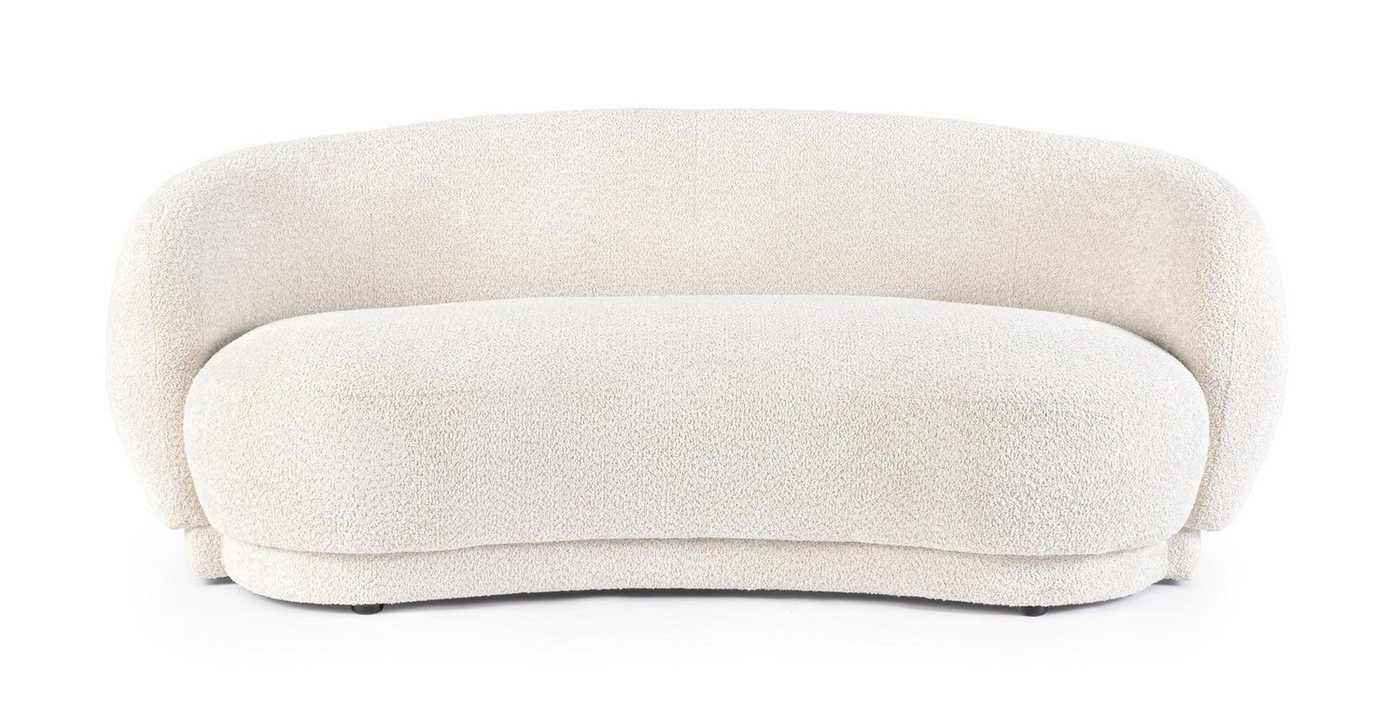 Natur24 Sofa Tecla Sofa 191 x 93 x 73 cm MDF Sperrholz Bouclé Weiß von Natur24