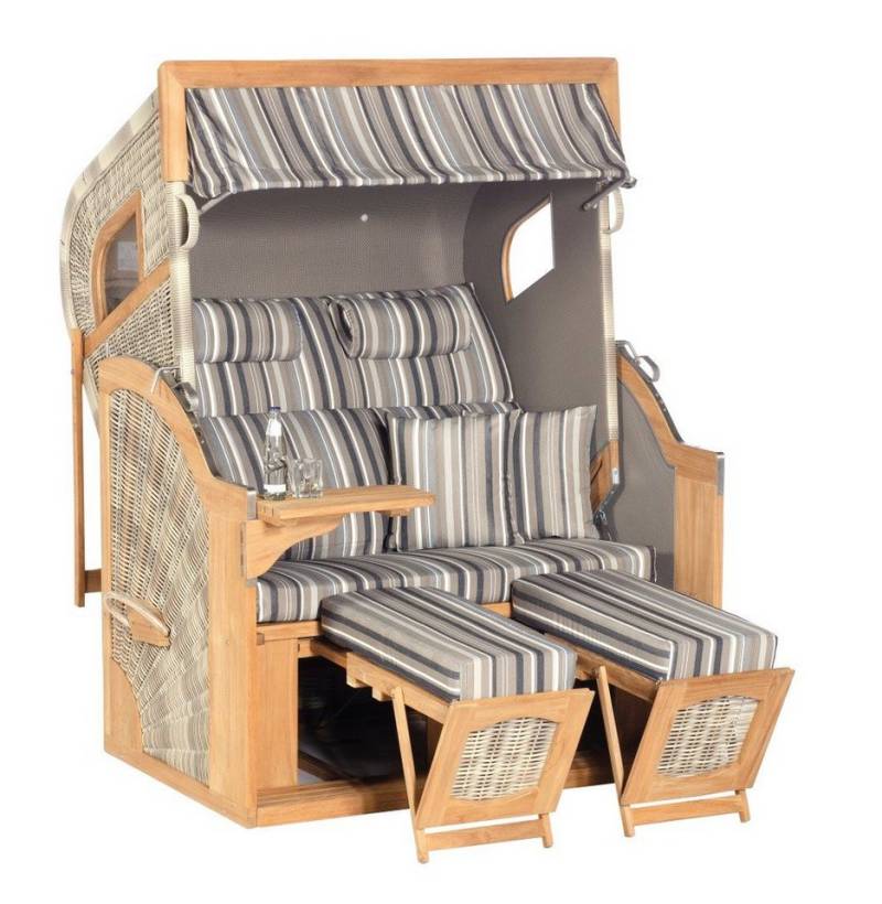 Natur24 Strandkorb Gartenstrandkorb Rustikal 405 Z Teak Comfort XL 2-Sitzer White Coral, BxTxH: 135x90x165 cm, 71173032 Natur24 Strandkorb Gartenstrandkorb Rustikal 405 Z Teak Comfort XL 2-Sitzer White Coral, BxTxH: 135x90x165 cm, 71173032 von Natur24