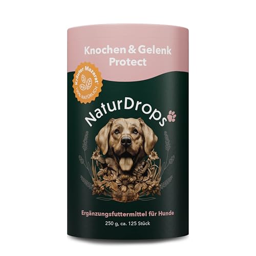 NaturDrops Knochen & Gelenk Protect Hundesnacks mit Funktion, 125 Stück, für den Bewegungsapparat, 100% natürlich - 250 g von NaturDrops