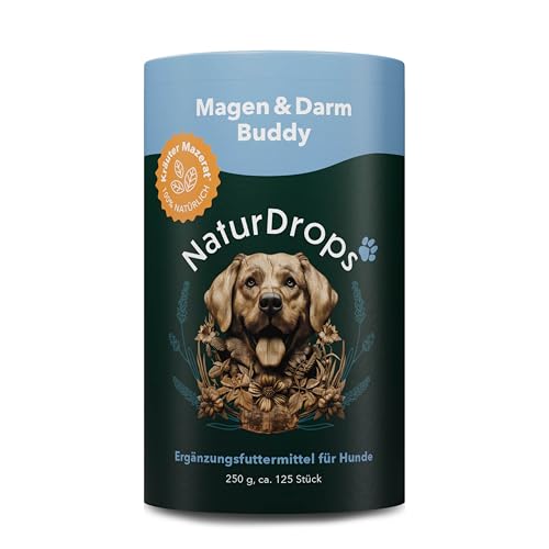 NaturDrops Magen & Darm Buddy Hundesnacks mit Funktion, 125 Stück, unterstützt eine geregelte Verdauung, 100% natürlich - 250 g von NaturDrops