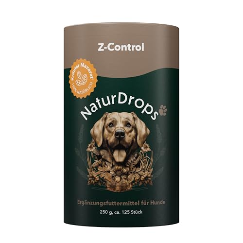 NaturDrops Z-Control Hundesnacks mit Funktion, 125 Stück, mit ätherischen Ölen zur Zeckenabwehr, 100% natürlich - 250 g von NaturDrops