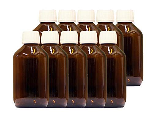 NaturGut 10 x 250ml Braunglasflasche mit PP28st Apothekerflaschen Braunglas Laborflaschen Originalitätsverschluss Flaschen von NaturGut