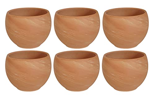 NaturGut 6er Set ovale Tontöpfe Terracotta Blumentopf Pflanzen-Topf Deko von NaturGut