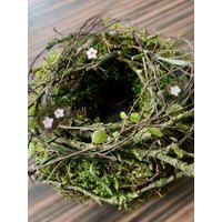 Tischschmuck Tischdeko Natürlicher Kranz Aus Moos Und Zweigen Ca. 20 cm von NaturPurKranz