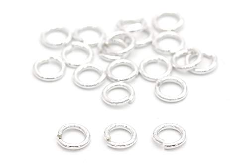NaturSchatulle Biegeringe 925 Sterling Silber Ø 3-10mm Binderinge I 10 Stück Spaltringe Verbindungsringe Ösen Basteln DIY Schmuckherstellung Nickelfrei (6mm) von NaturSchatulle
