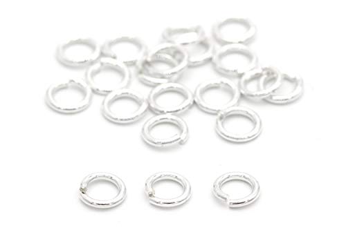 NaturSchatulle Biegeringe 925 Sterling Silber Ø 3-10mm Binderinge I 10 Stück Spaltringe Verbindungsringe Ösen Basteln DIY Schmuckherstellung Nickelfrei (8mm) von NaturSchatulle