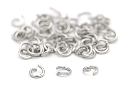 NaturSchatulle Biegeringe Edelstahl Ø 3-8mm Binderinge I 50 Stück Spaltringe Verbindungsringe Ösen Basteln DIY Schmuckherstellung Nickelfrei (5mm) von NaturSchatulle