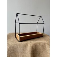 Deko-Haus | Groß Metall Haus Mit Holzboden Gewächshaus Schwarz Tischdeko Skandinavisch Schlicht Deko-Haus | Groß Metall Haus Mit Holzboden Gewächshaus Schwarz Tischdeko Skandinavisch Schlicht von NaturThiem