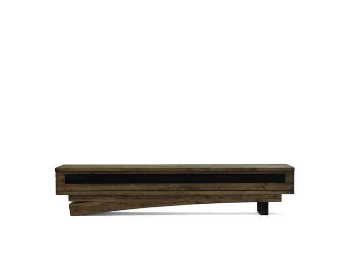 Ausgefallenes TV Board in Wengefarben Asteiche Massivholz von Natura-Classico
