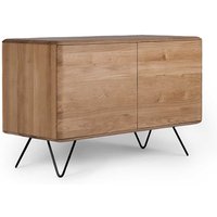 Eiche Bianco Sideboard aus Massivholz Vierfußgestell aus Metall von Natura Classico