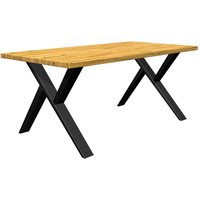 Eiche Tisch mit Metallgestell in modernem Design 77 cm hoch von Natura Classico