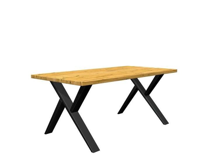 Eiche Tisch mit Metallgestell in modernem Design 77 cm hoch von Natura-Classico