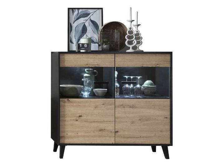 Esszimmer Highboard in Wildeichefarben 118 cm hoch von Natura-Classico