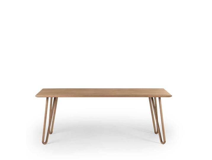 Esszimmertisch aus Eiche massiv weiß geölt Skandi Design von Natura-Classico