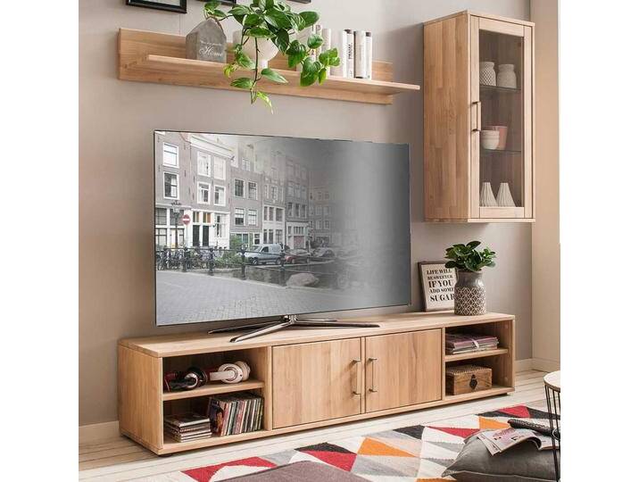 Fernseh Unterschrank aus Eiche Massivholz hell geölt Fernseh Unterschrank aus Eiche Massivholz hell geölt von Natura-Classico