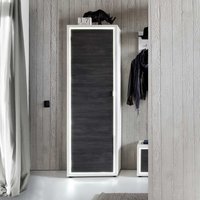 Garderobenschrank in Weiß und Dunkelgrau 60 cm breit von Natura Classico