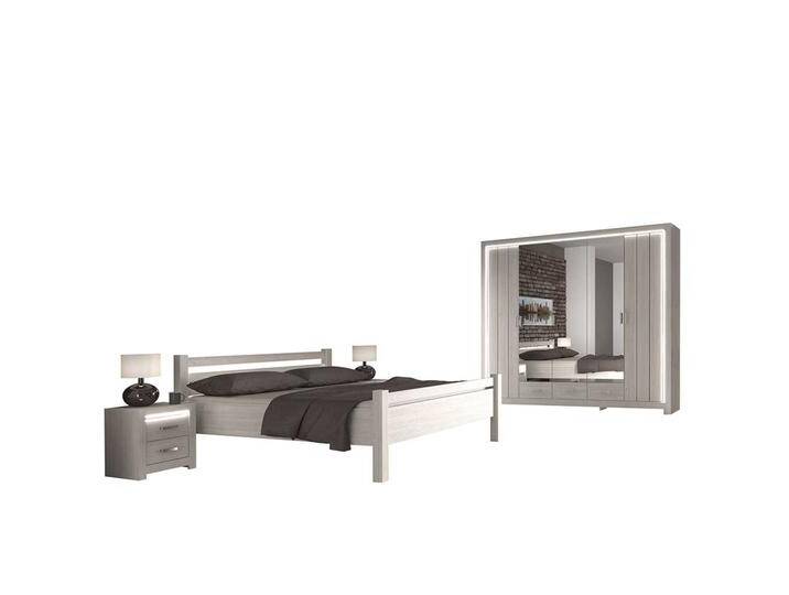 Komplett Schlafzimmerset in Weiß 180x200 cm Bett (vierteilig) von Natura-Classico