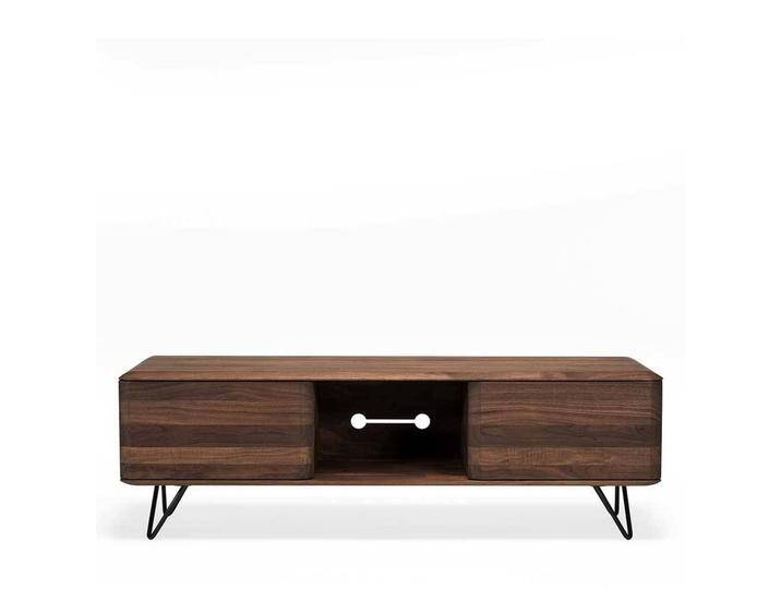 Retro TV Lowboard aus Nussbaum Massivholz Metall Retro TV Lowboard aus Nussbaum Massivholz Metall von Natura-Classico