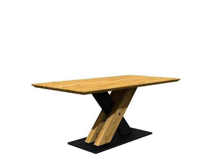 Tisch Esszimmer hochwertig aus Eiche Massivholz und Metall Schweizer Kante Tisch Esszimmer hochwertig aus Eiche Massivholz und Metall Schweizer Kante von Natura-Classico
