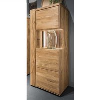 Vitrine in Wildeichefarben 150 cm hoch von Natura Classico