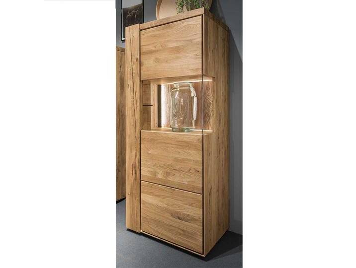Vitrine in Wildeichefarben 150 cm hoch von Natura-Classico