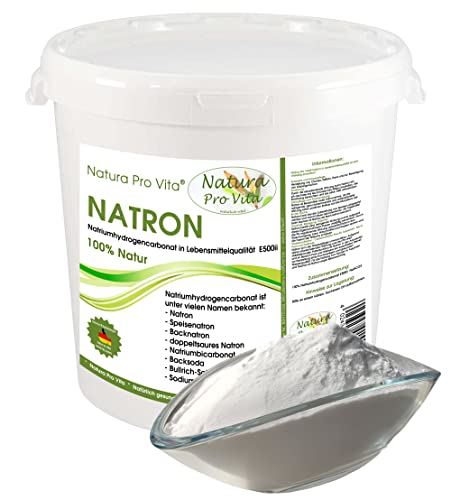 Natron Wasserhärte Pool PH Puffer Schwimmbecken PH stabil Carbonathärte KH Plus klares Poolwasser Natura Pro Vita Natron Lebensmittel 1kg Eimer von Natura Pro Vita