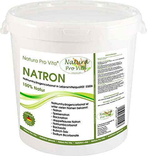 PH stabil Pool klares Poolwasser Natron Wasserhärte KH Plus Whirl Pool PH Puffer NaturaProVita Natron Lebensmittel 2kg Eimer von Natura Pro Vita