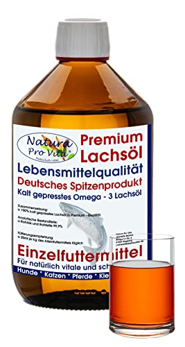 Lachsöl für Haustiere Lebensmittelqualität kaltgepresst Omega-3-Öl Kaninchen ohne Konservierungsmittel Natura Pro Vita Fischöl Nager Haut Fell Immunkraft 500ml Glasflasche Lachsöl für Haustiere Lebensmittelqualität kaltgepresst Omega-3-Öl Kaninchen ohne Konservierungsmittel Natura Pro Vita Fischöl Nager Haut Fell Immunkraft 500ml Glasflasche von Natura Pro Vita