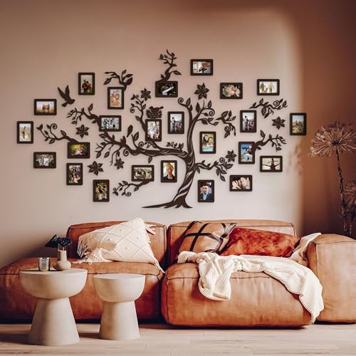 Natura Products Familienstammbaum Wanddekoration aus Holz, mit Blumen und Vögeln, 180x110 cm von Natura Products