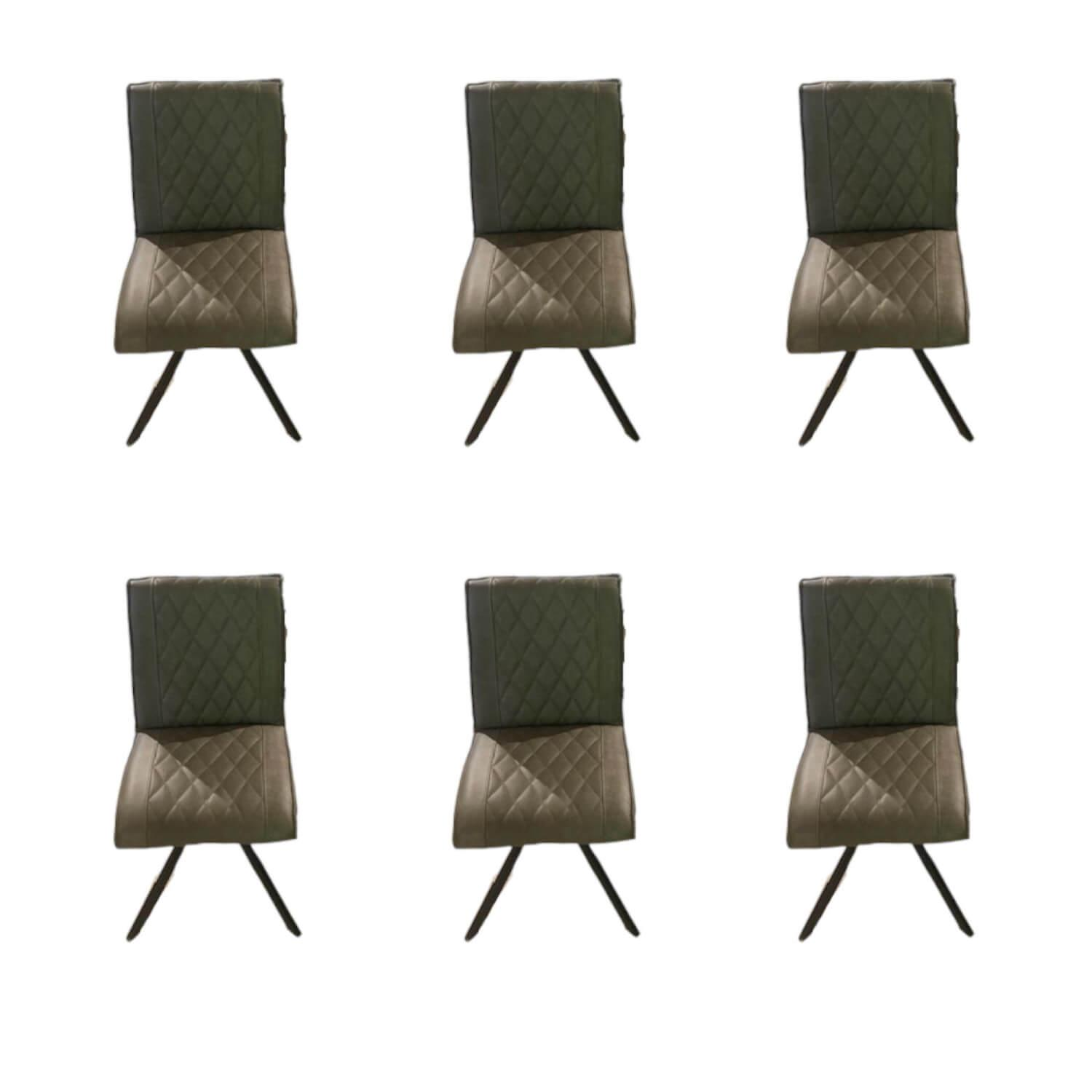 6er Set Stuhl Cambridge Leder Rebound 401 RBND Taupe Grau Gestell Metall Schwarz... 6er Set Stuhl Cambridge Leder Rebound 401 RBND Taupe Grau Gestell Metall Schwarz... von Natura