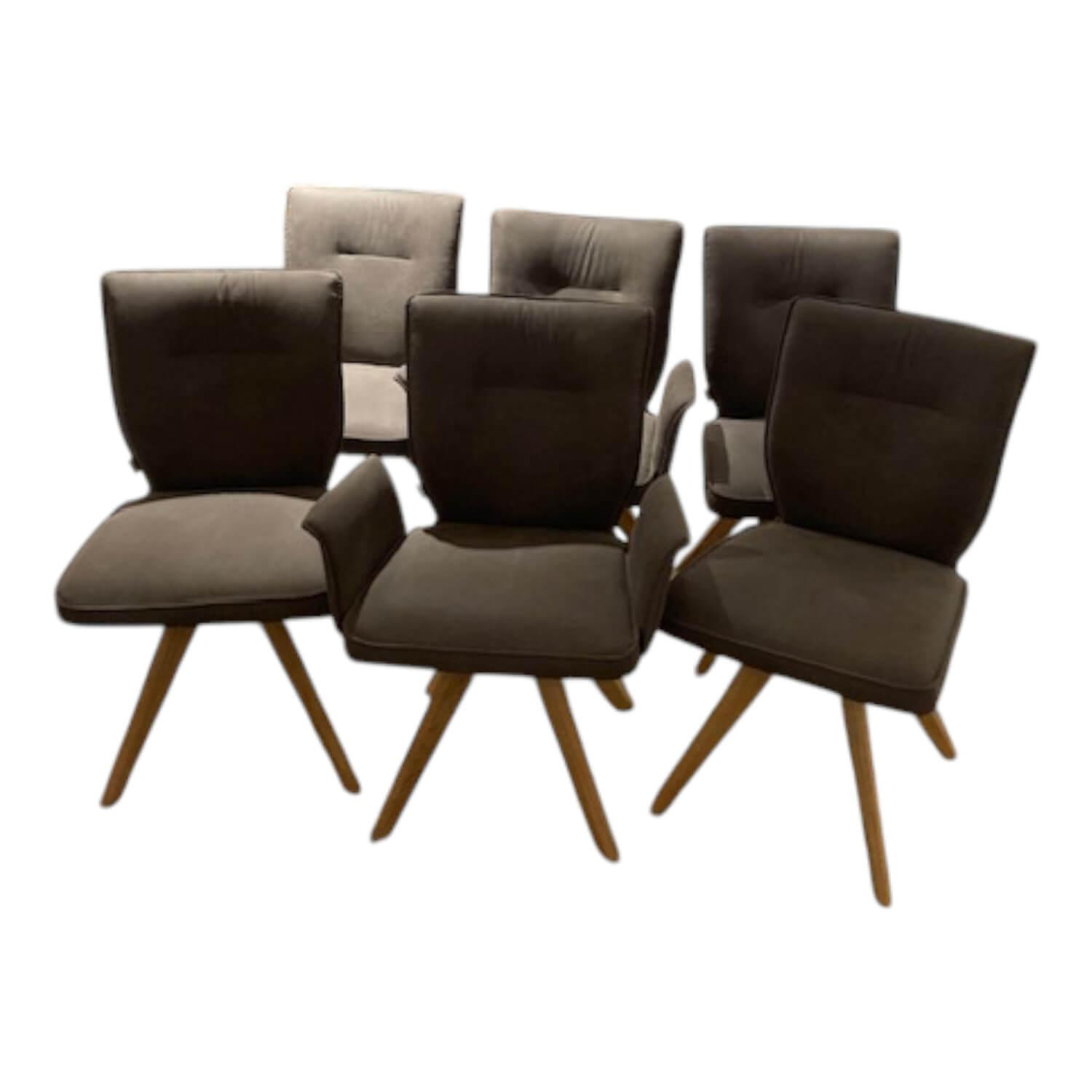 6er-Set Stuhl Westmore Stoff Texel Schlamm Braun Grau 6er-Set Stuhl Westmore Stoff Texel Schlamm Braun Grau von Natura