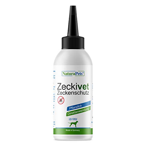 NaturaPets® Zeckivet - Pflanzlicher Zeckenschutz ohne Chemie für Hunde & Katzen (Ungezieferschutz) Spot-on Lösung zur Anwendung am Tier gegen Zecken, Milben, Flöhe (Hunde, 1 x 40ml) von NaturaPets