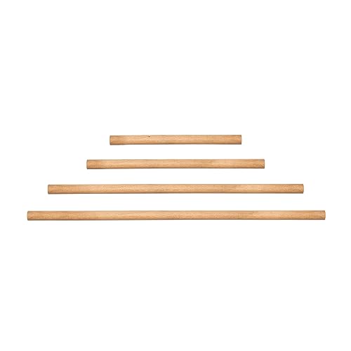 1x Natural Goods Berlin Kleiderstange Rundstab europ. Eiche Esche Massiv 50–130cm lang | Ø 3cm | unbehandelt glatt geschliffen Garderobe Wandmontage Bastelholz FSC DIY (Eiche, 50cm x 3cm) von Natural Goods Berlin