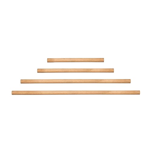 1x Natural Goods Berlin Kleiderstange Rundstab europ. Eiche Esche Massiv 50–130cm lang | Ø 3cm | unbehandelt glatt geschliffen Garderobe Wandmontage Bastelholz FSC DIY (Eiche, 80cm x 3cm) von Natural Goods Berlin
