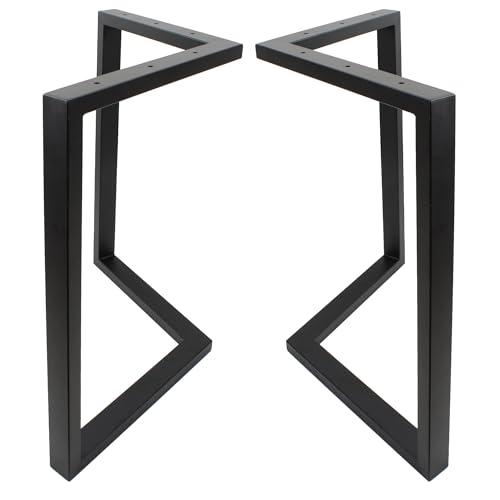 Natural Goods Berlin 2X Tisch-Kufen Arrow | Schwerlast Gestell aus Metall | Möbel- stabil | Beine für Esstisch & Schreibtisch | Füße in Schwarz | 70x72 cm von Natural Goods Berlin