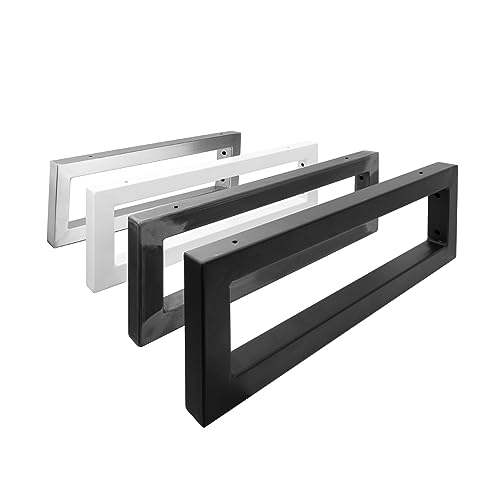 Natural Goods Berlin 2x Wand-Konsole RECHTECK | Waschtisch-Halterung stabil | Einfache Wand-Montage | Regal-Halter aus Metall Industrial | Konsolen-Träger für Waschbecken & Wand-Regal | 400 mm von Natural Goods Berlin