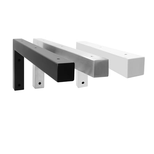 Natural Goods Berlin 2X Wand-Konsole Winkel | Waschtisch-Konsole Stabil | Einfache Montage | Regal-Halter Aus Metall in Weiß | Schwerlast-Winkel für Waschbecken & Regal | 400mm von Natural Goods Berlin