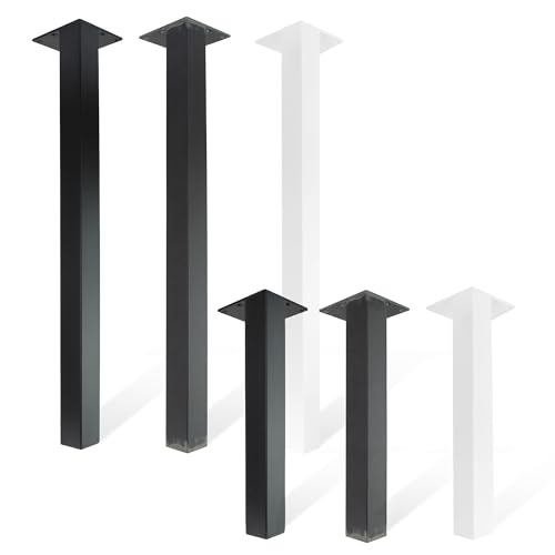 Natural Goods Berlin 4er Set Tischbeine Metall Standard Legs Höhe 72 cm Weiß / Möbelfüße Gerade 90° / Tischfüße für Esstisch, Schreibtisch, Couchtisch, Hocker, Sitzbank von Natural Goods Berlin