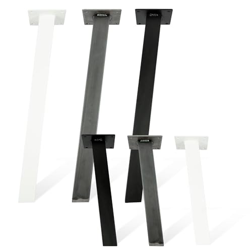 Natural Goods Berlin 4er Set Tischbeine Metall Standard Legs Höhe 72 cm schwarz/Möbelfüße Metall schräg 96° / Tischfüße für Esstisch, Schreibtisch, Couchtisch, Hocker, Sitzbank von Natural Goods Berlin