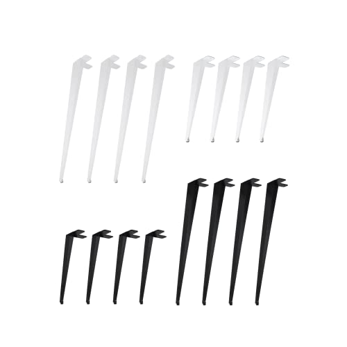 4x Tischbeine NEW ERA geneigt | Metall Stabil Stahl | Hairpin Legs stabil Tischkufen schlicht Tischgestell minimalistisch Möbelfüße schräg | höhenverstellbar (42cm (Bank / Couchtisch), Schwarz) von Natural Goods Berlin