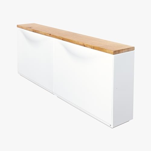 Natural Goods Berlin 1x Deckplatte Trones Eiche - I K E A Upcycling DIY - 2 cm Starke Holzplatte für Trones passgenau Antirutschfunktion - Holzbrett Regal - Brett für Schuhregal 51 x 16 x 2 cm von Natural Goods Berlin